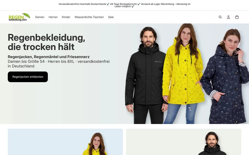 Startseite regenbekleidung.com