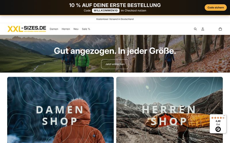 Startseite xxl-sizes.de